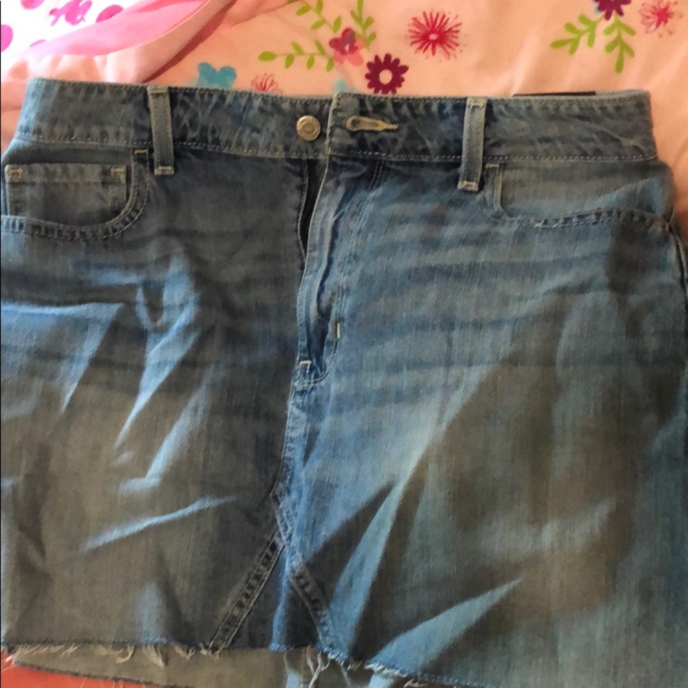 Hollister High Rise Jean Skirt